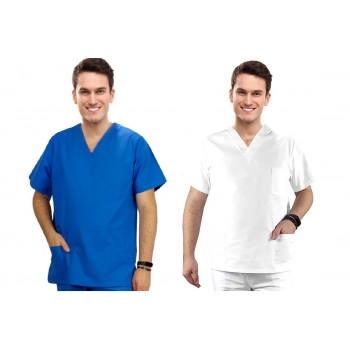 Bluza medyczna 100% bawełna + twój tekst lub nadruk na kieszeni, 6 modeli do wyboru